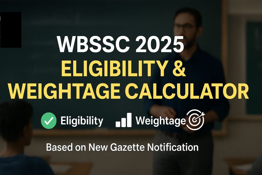WBSSC 2025 Eligibility and Weightage Calculator