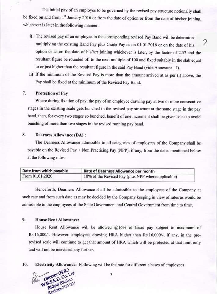 ELECTRICITY DEPARTMENT ROPA