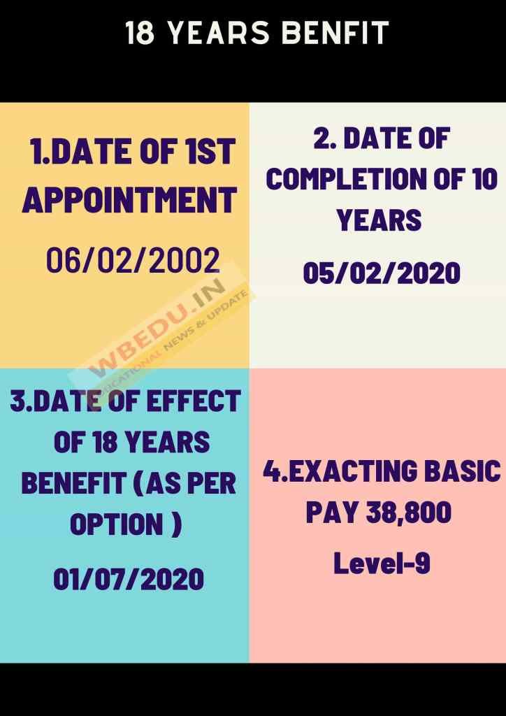 18 YEARS INCREMENTS BENEFIT