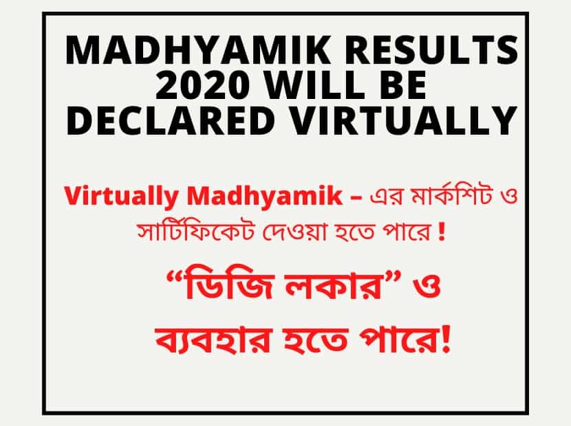 Madhyamik Result 2020 Release Date
