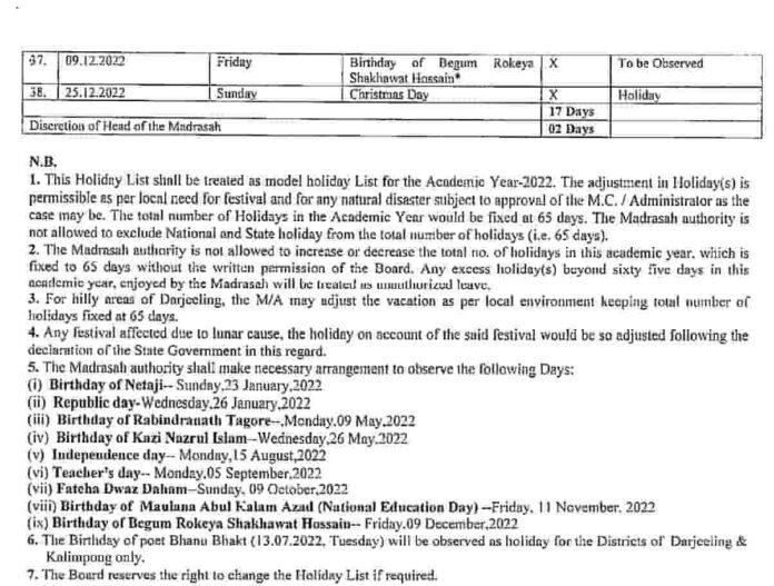 WB_madrasah_holiday_list_2022