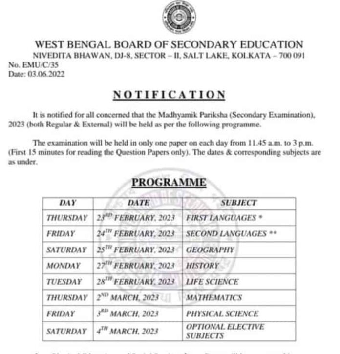 PDF 2023 MP Exam Date Madhyamik Routine 2023 PDF 2023 Madhyamik Exam PDF 2023 MP Exam Date Madhyamik Routine 2023 PDF 2023 Madhyamik Exam
