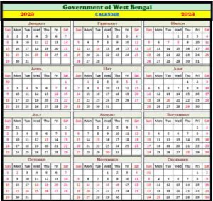 [Calendar]WB Govt Holiday List 2023 Calendar | West Bengal Holiday List ...