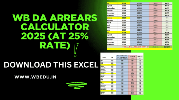 WB_DA_ARREARS_CALCULATOR_AT_THE_RATE_OF_25_PERCENTAGE