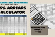 WB Employee DA Arrears Calcualtor-80% Salary account & 20% GPF Account WB_DA_Arrears_Calculator_at_25%_Rate