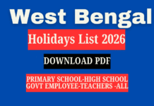 West Bengal Government Holidays List 2026: Public, State & Sectional,very big good news! WB-holiday-list-2026