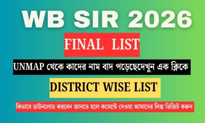 wb sir 2026 final list