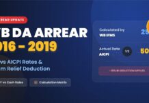 WB DA Arrear Calculation (2016-2019): IFMS vs AICPI Rates & Interim Relief Deduction WB-DA-Arrear-Calculation-(2016-2019)