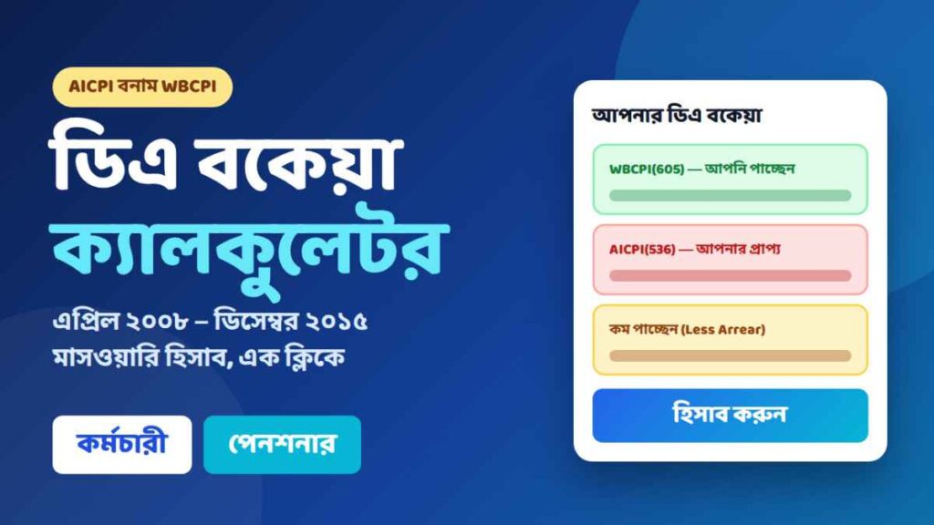 WB DA Arrears Calculator(2008-2015)